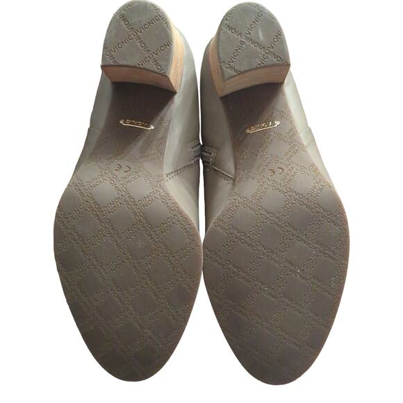 Vionic Kennedy Oyster leather ankle block heel boot booties 8 - Picture 7 of 9